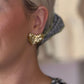 Polly Textured Heart Earrings In Gold