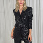 Caitlyn Sequin Blazer In Black