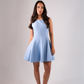 Erica Seamed Dress In Light Blue