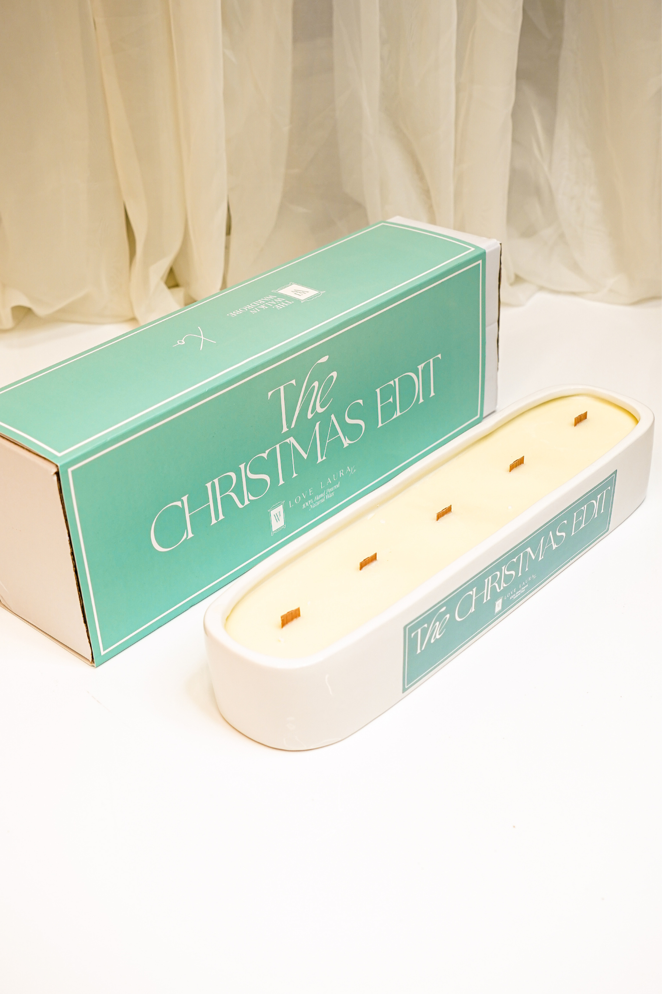 Love Laura - The Christmas Edit Long Ceramic Candle
