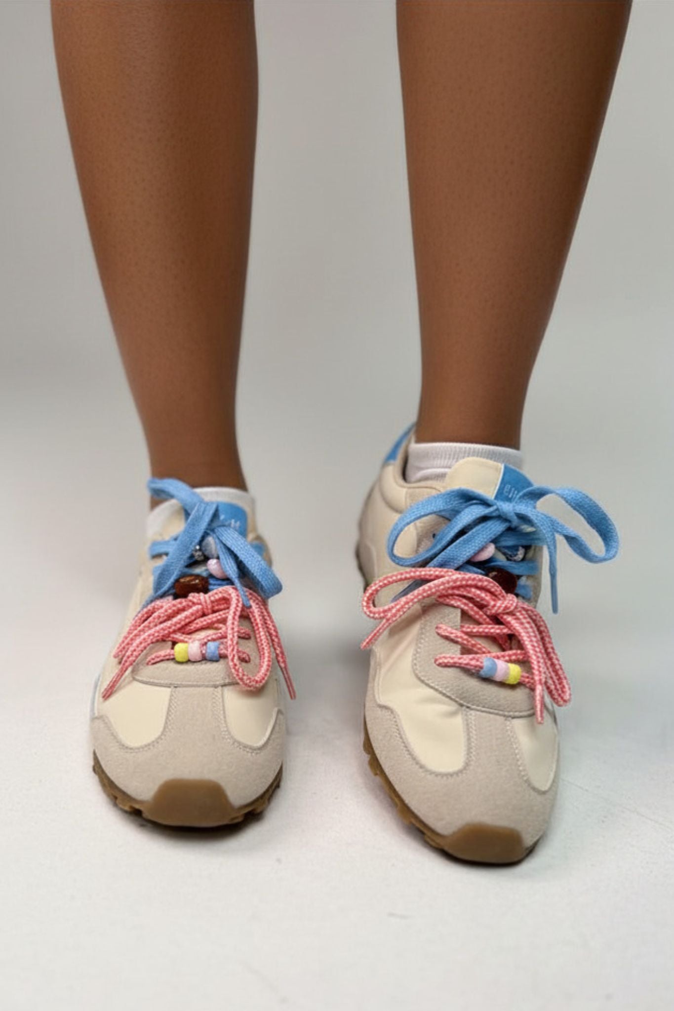 Faith Double Laced Trainers In Neutral