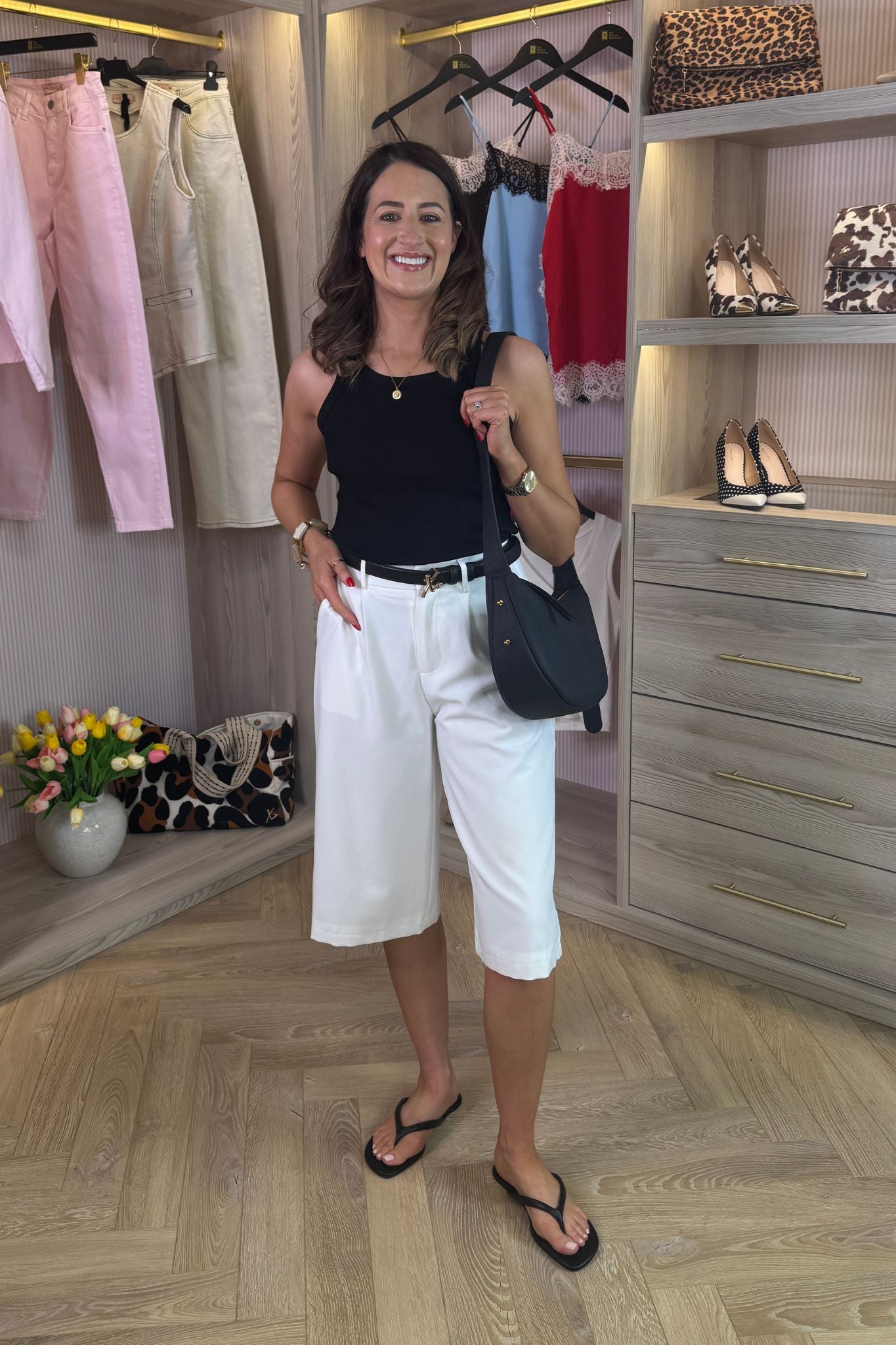 Elsa Longline Bermuda Shorts In White