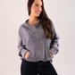 Taylor Half Zip Hoodie In Grey