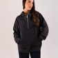 Taylor Half Zip Hoodie In Black