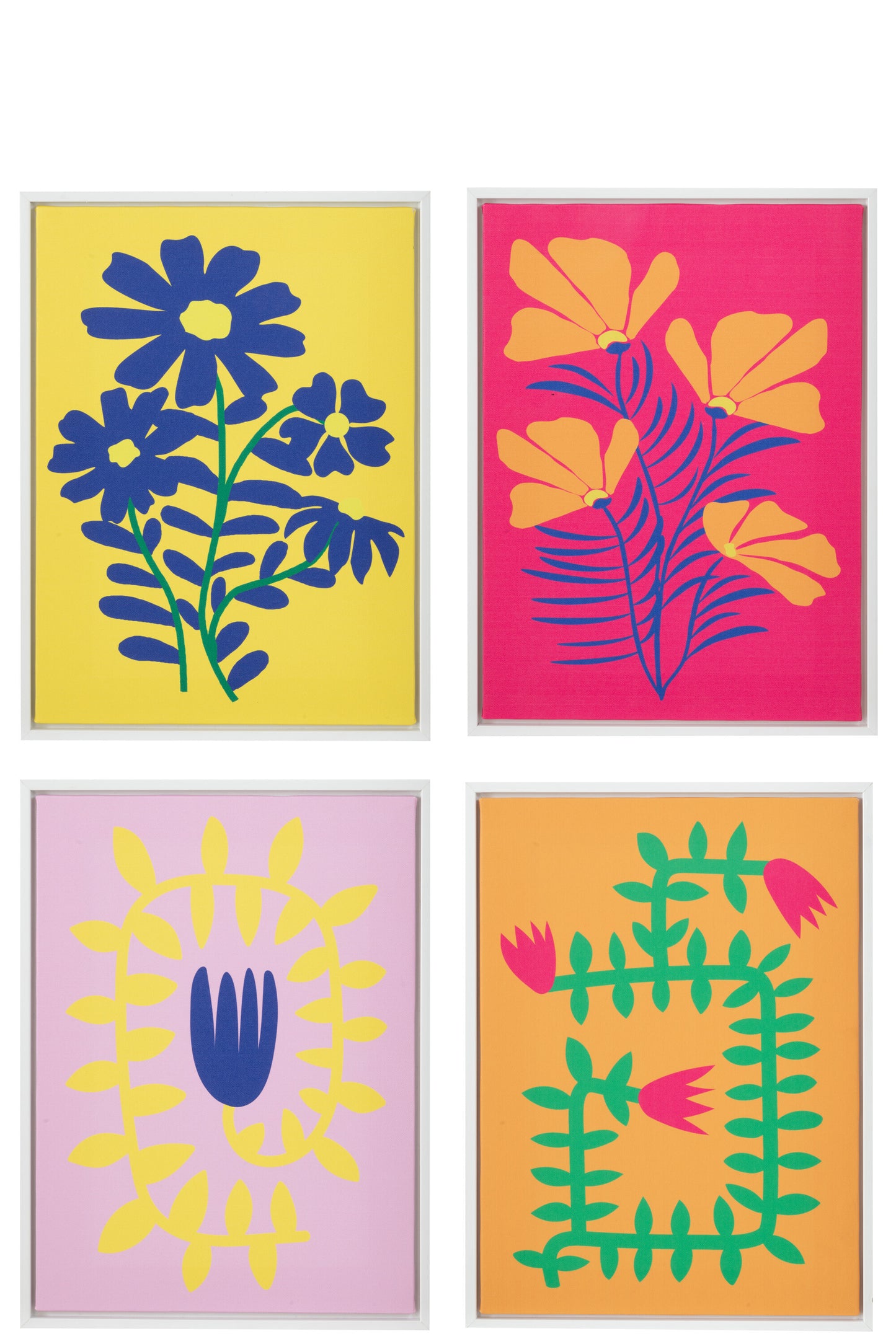 Ibiza Canvas Print Yellow & Blue