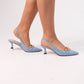 Sadie Chain Link Slingback In Blue