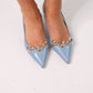 Sadie Chain Link Slingback In Blue