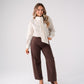 Love Laura Pinstripe Bow Blouse In Nude