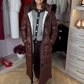 Elsa Stripe Cardigan In Brown & Cream