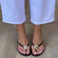 Cathy Seashell Toe Post Heel In Chocolate