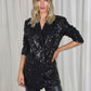 Caitlyn Sequin Blazer In Black
