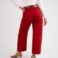 Love Laura Carrot Barrell Jeans In Deep Red