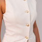 Love Laura Denim Waistcoat In Cream