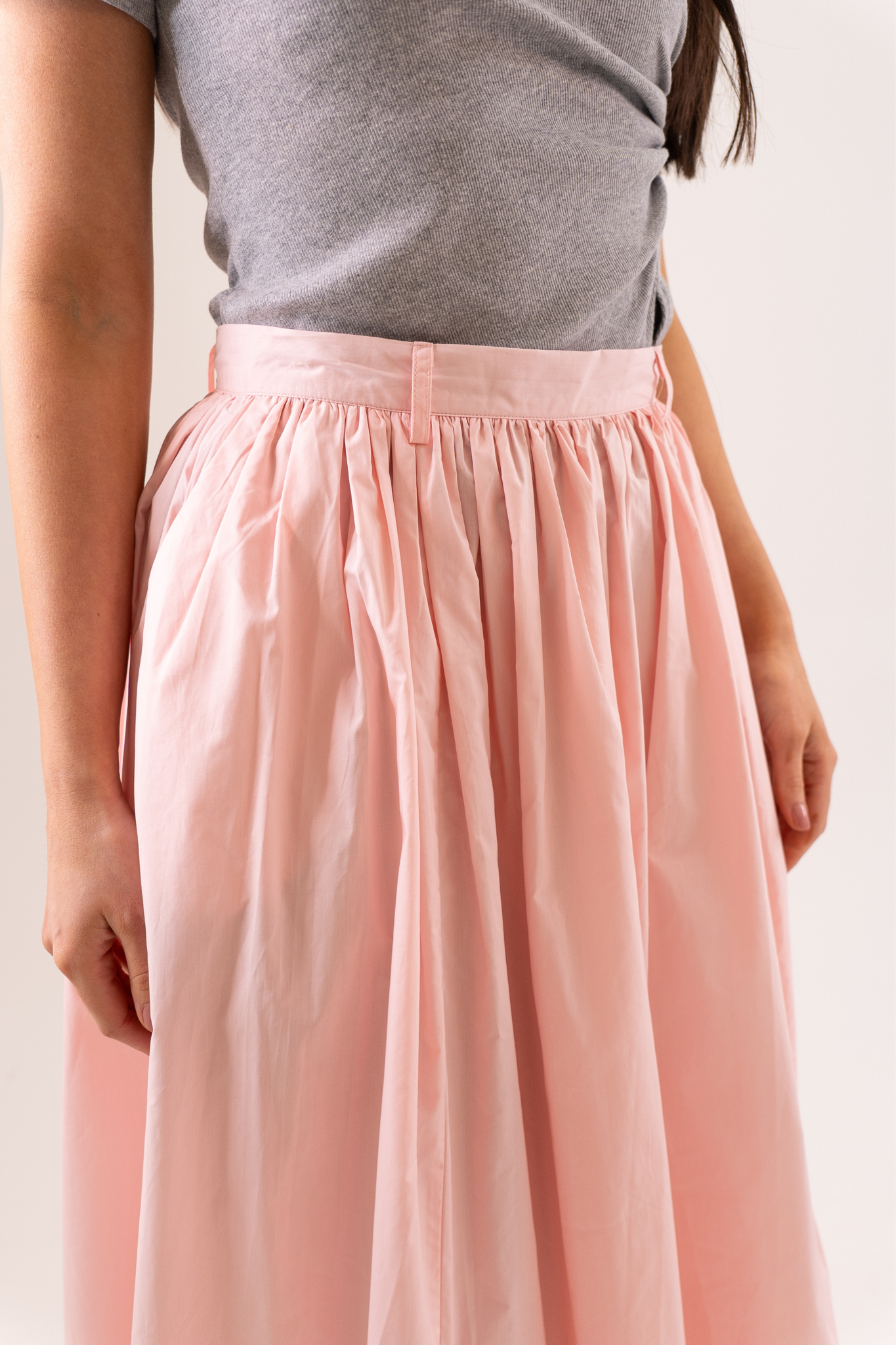 Elsa Pleated Maxi Skirt In Pink