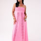Love Laura Crochet Maxi Dress In Pink