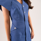 Kayla Asymmetric Collar Dress In Dark Denim