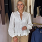 Holly Zip Front Blouse In White