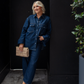 Love Laura Pinstripe Barrell Jeans In Indigo
