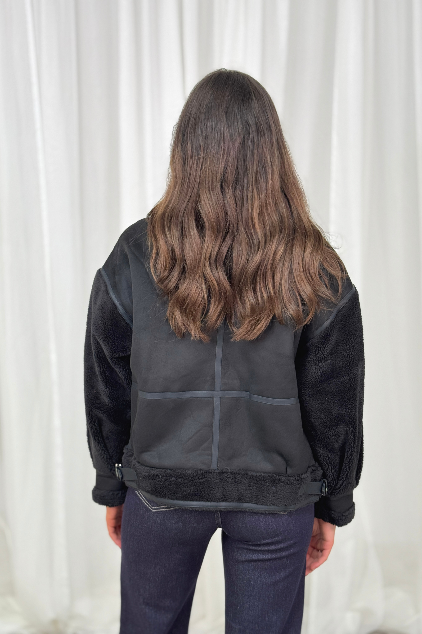 Lottie Aviator Jacket In Black