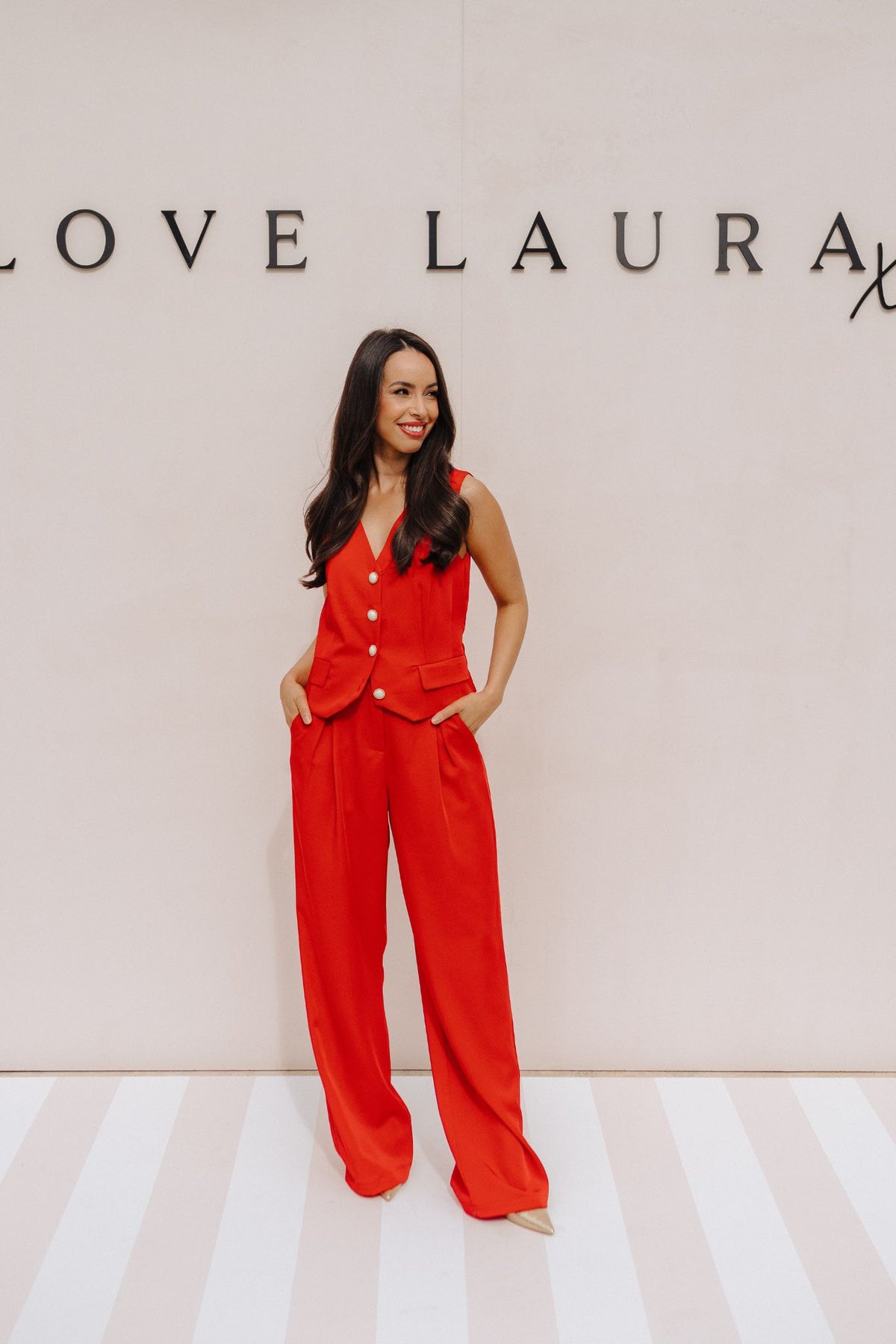 Laura Forever Trouser In Red