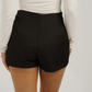 Kate Button Front Skort In Black