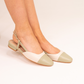 Lauren Contrast Toe Slingback In Sage Green