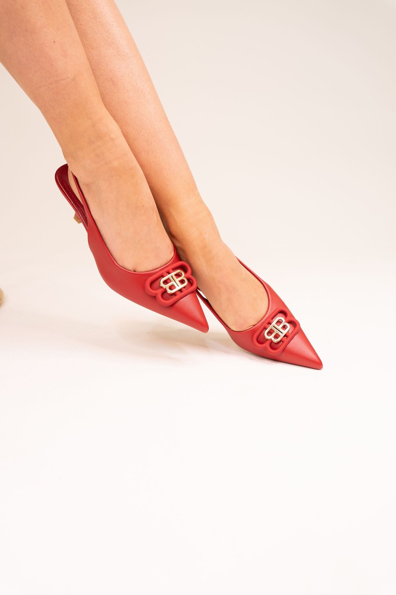 Izzy Buckle Slingback In Red