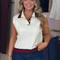 Holly Sleeveless Knit Top In Cream