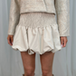 Indie Puffball Skirt In Beige
