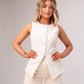 Love Laura Denim Waistcoat In Cream