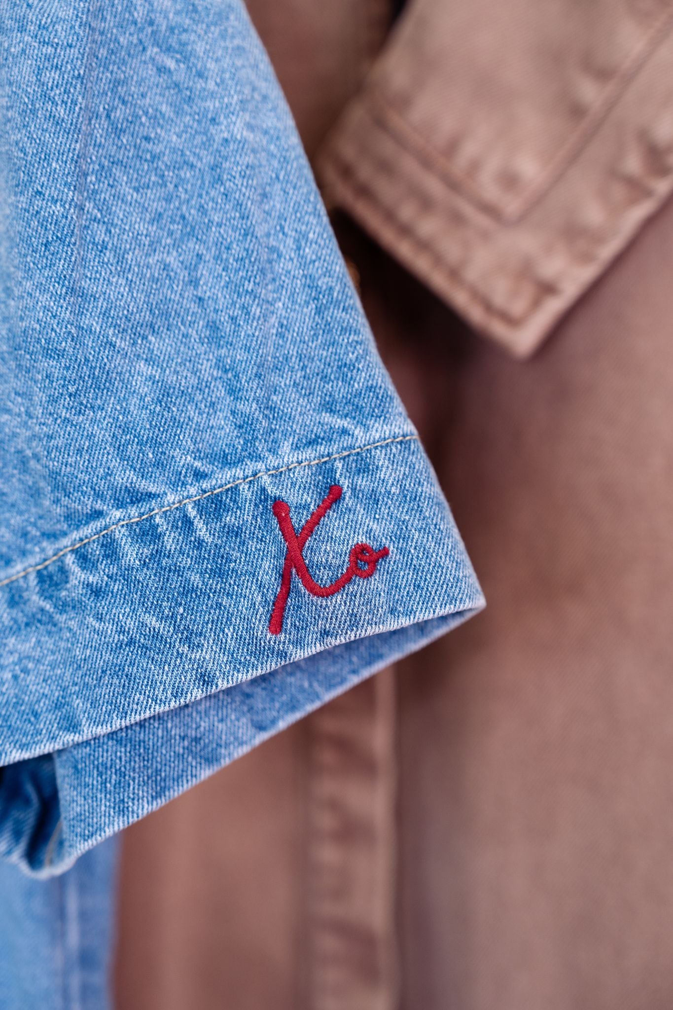 Love Laura Statement Collar Dress In Mid Wash