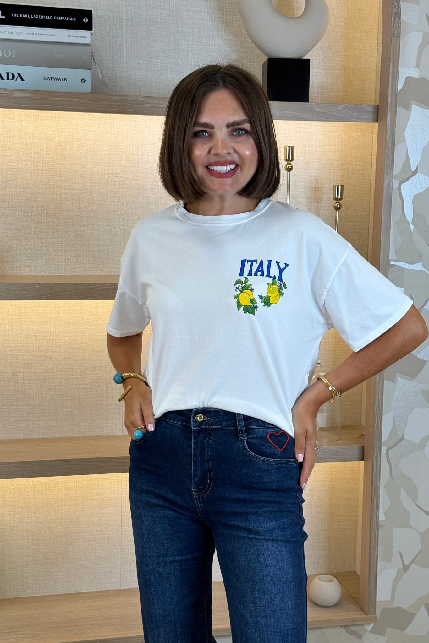 Melanie Lemons T-Shirt In White