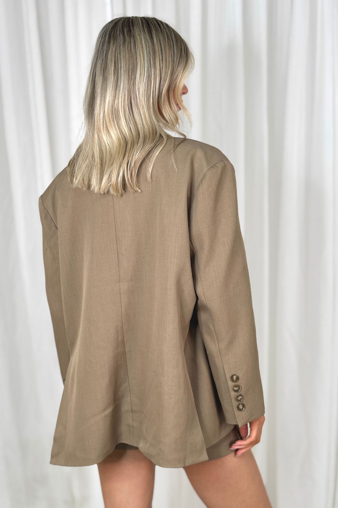 Erica Oversized Blazer In Taupe