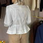 Holly Zip Front Blouse In White