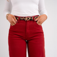 Love Laura Carrot Barrell Jeans In Deep Red
