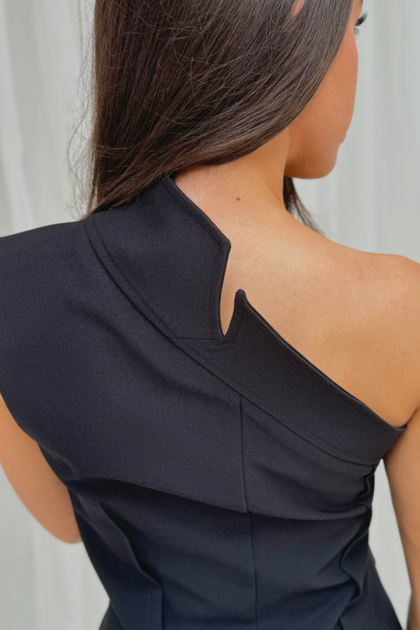 Kayla One Shoulder Dress In Black