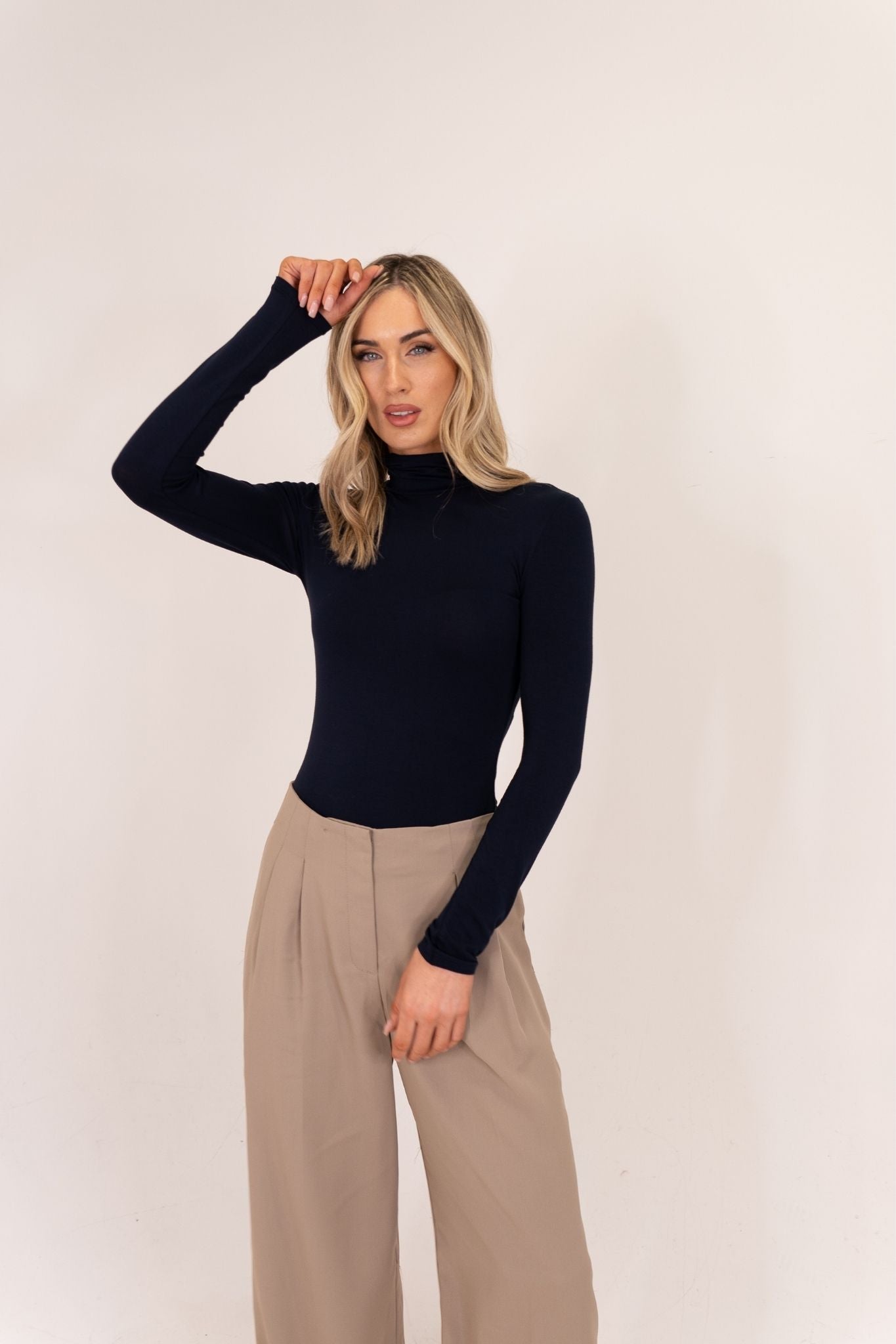 Erica Turtleneck Top In Navy