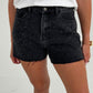 Cindy Diamante Shorts In Black Wash