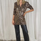 Caitlyn Sequin Blazer In Bronze