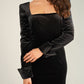 Love Laura Velvet Dress In Black