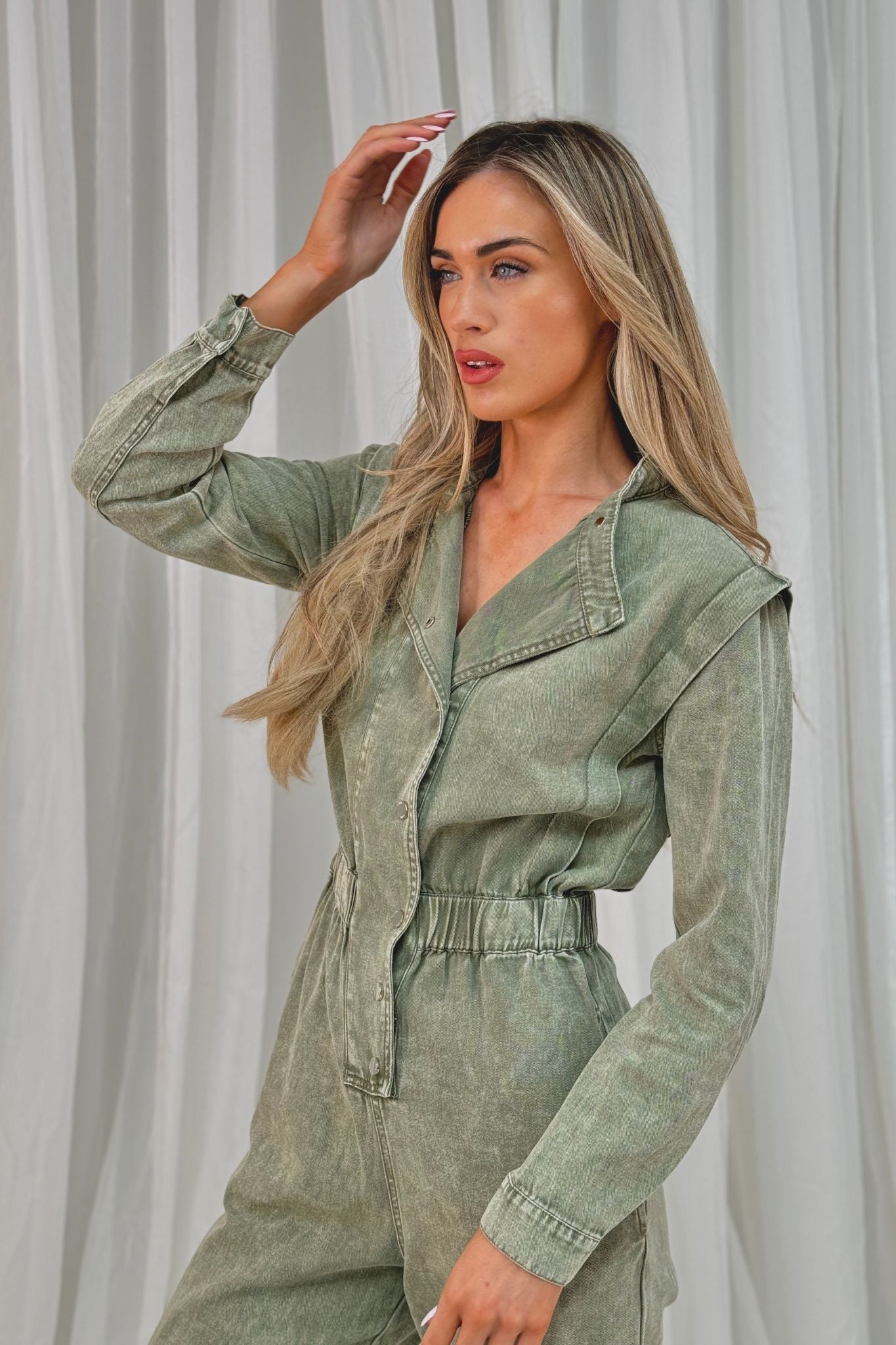 Cora Jumpsuit In Khaki