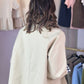 Hayley Pleated Collar Jacket In Neutral