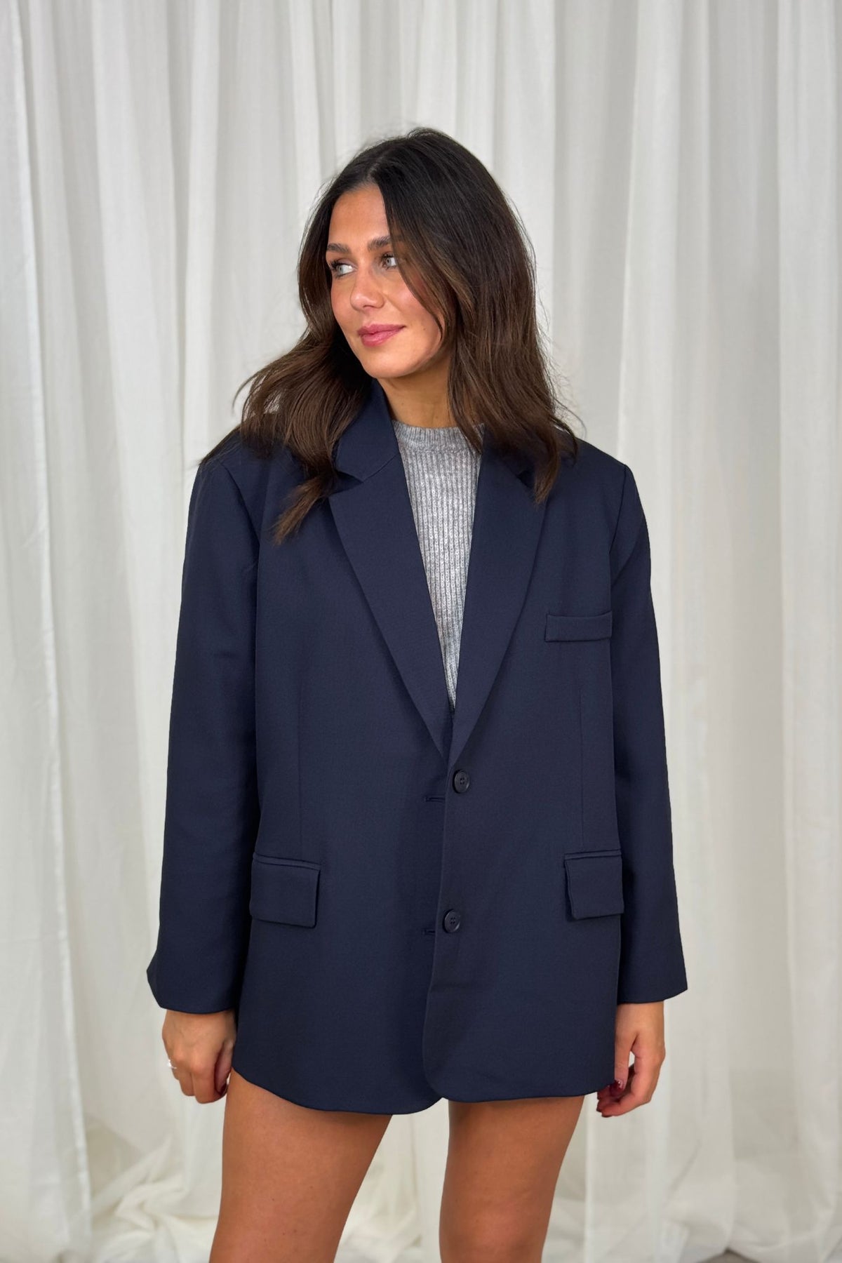 Erica Oversized Blazer In Navy