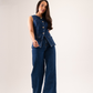 Love Laura Wide Leg Jeans In Dark Wash