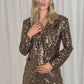 Caitlyn Sequin Blazer In Bronze