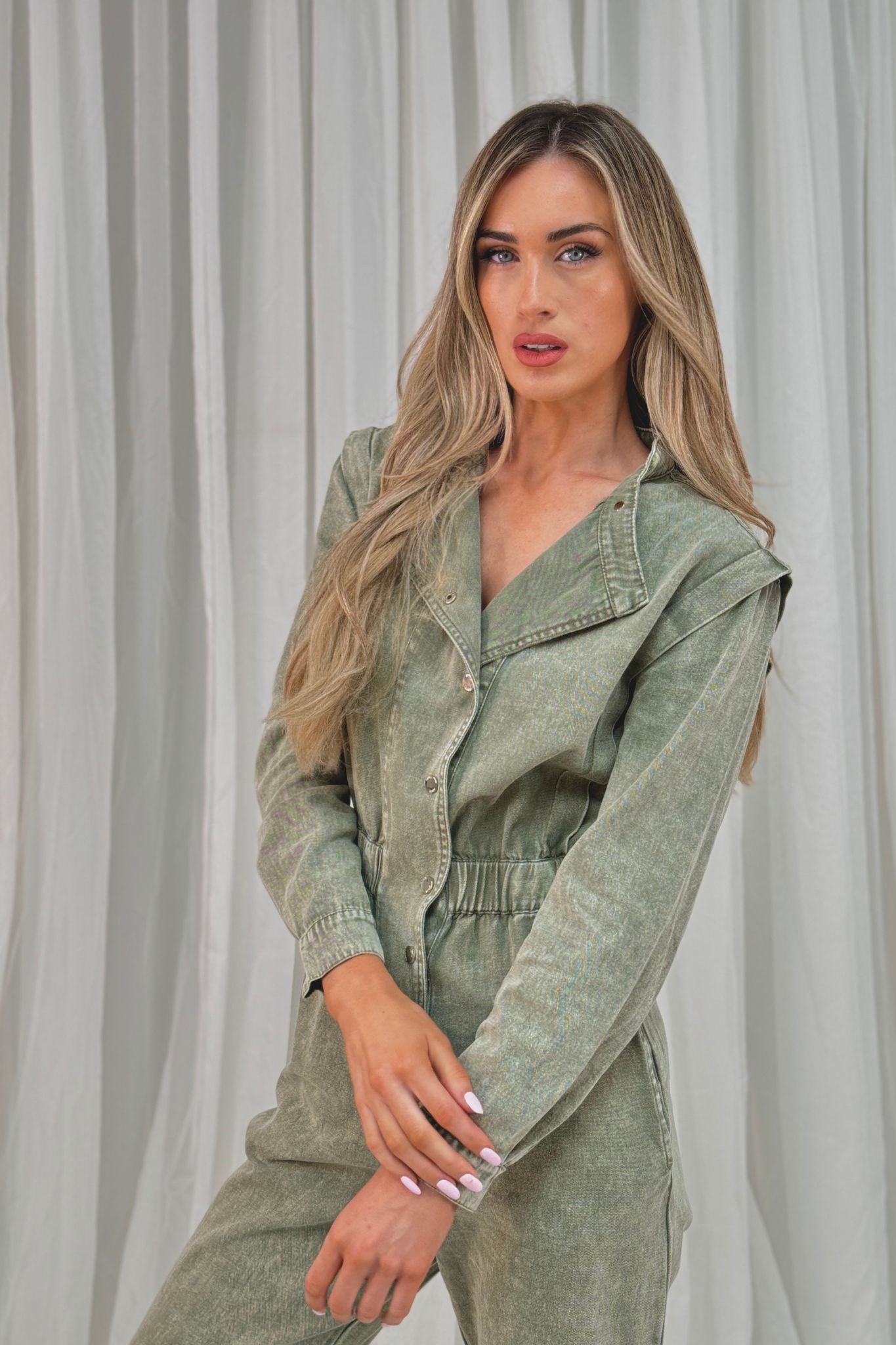 Cora Jumpsuit In Khaki