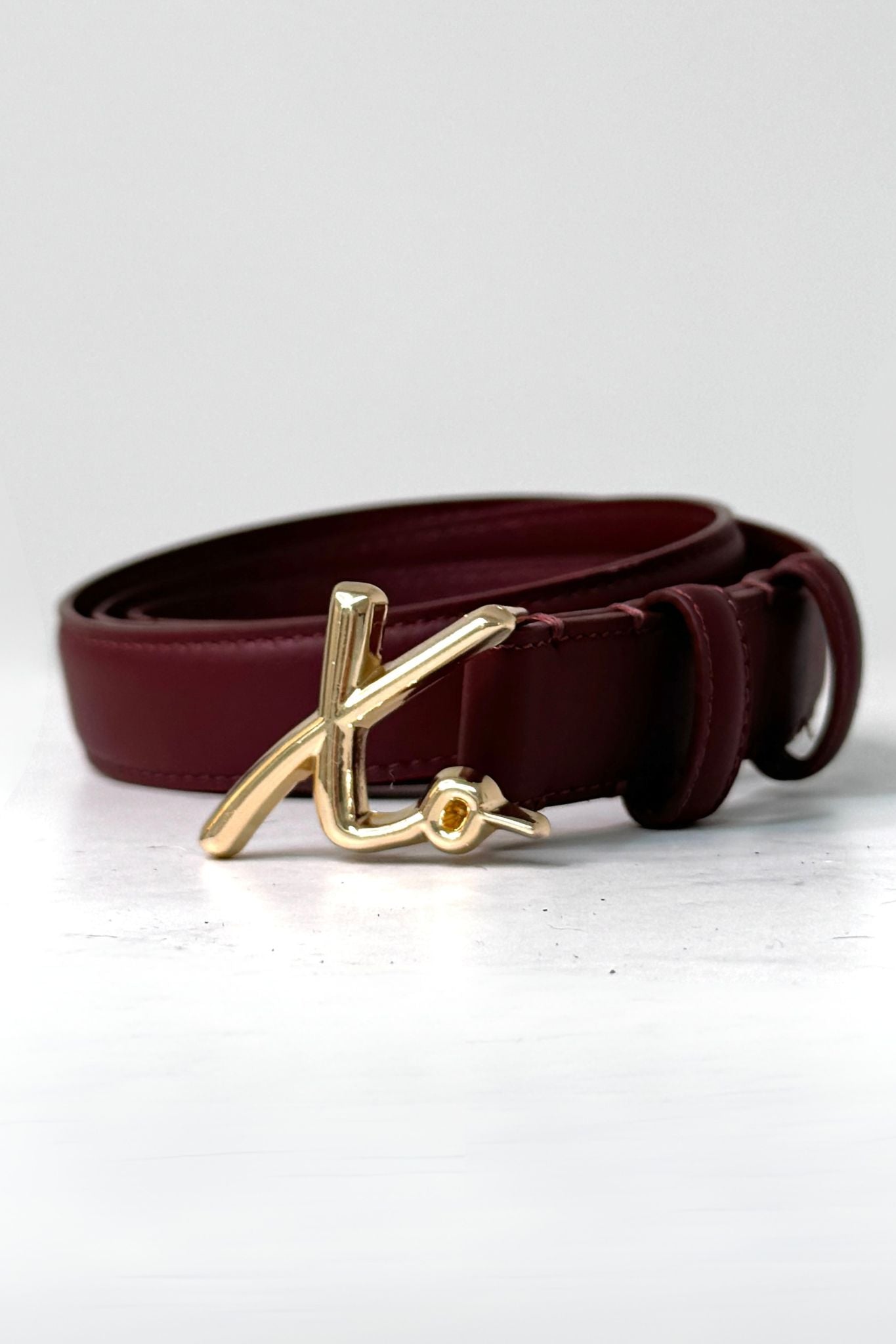 Love Laura Belt In Burgundy