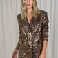 Caitlyn Sequin Blazer In Bronze