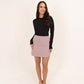 Kiera Wrap Mini Skirt In Pink