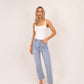 Cindy Straight Leg Jeans In Light Wash